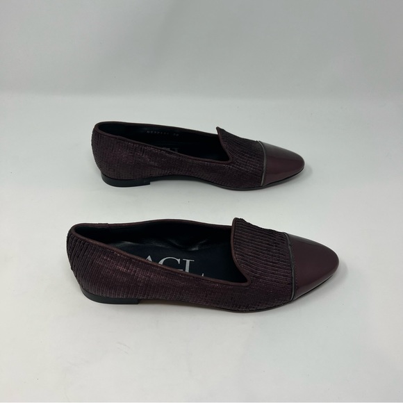 AGL Metallic Leather Flats Shoes Women Size 6 Holiday Winter Work Travel - Picture 5 of 8